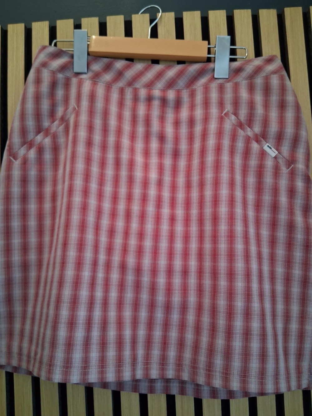 Women's Red Plaid A-Line Skirt Lole